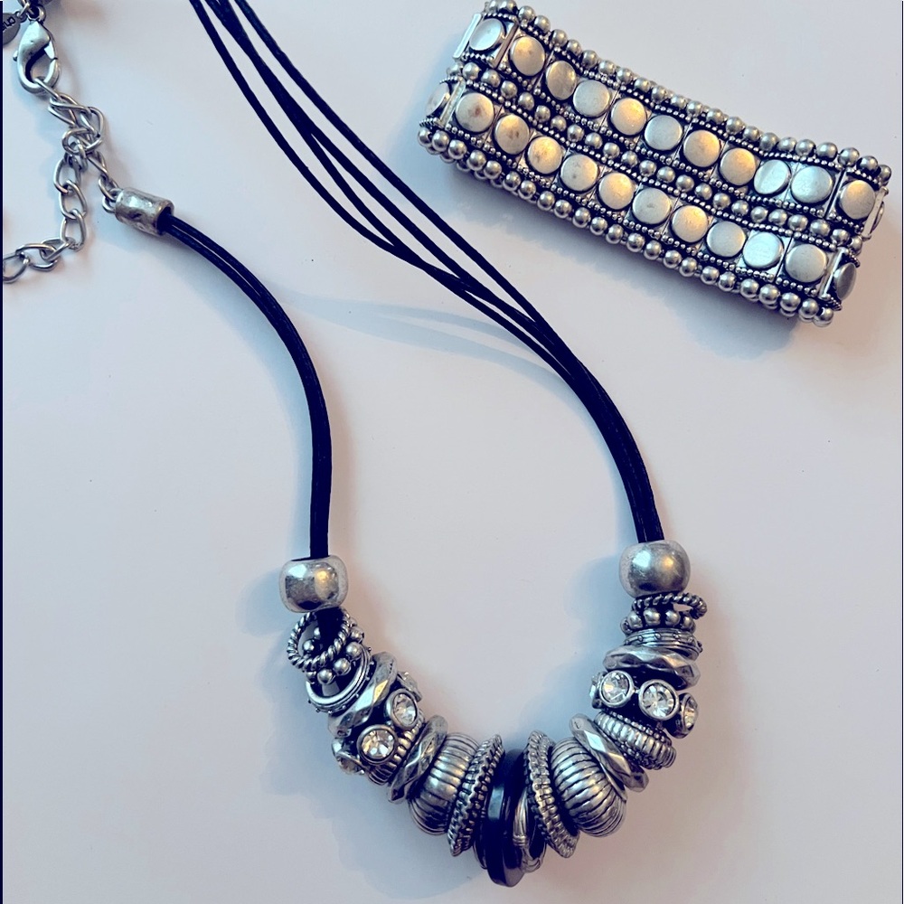 Silver Bracelet and Necklace